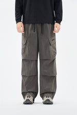Ash Grey Utility Cargo Pants Side view | Weezy