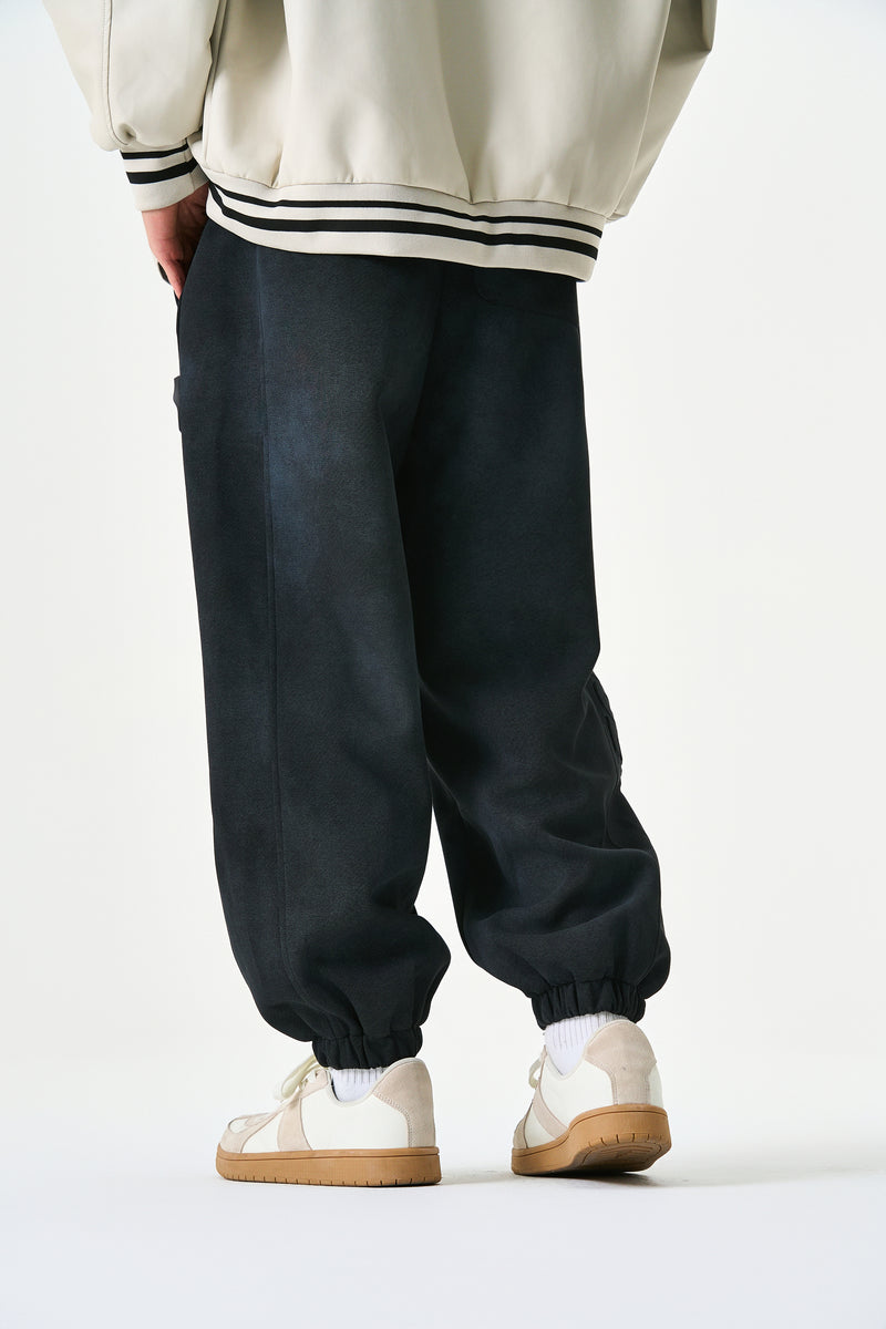 Midnight Washed Jogger Pants Side view | Weezy