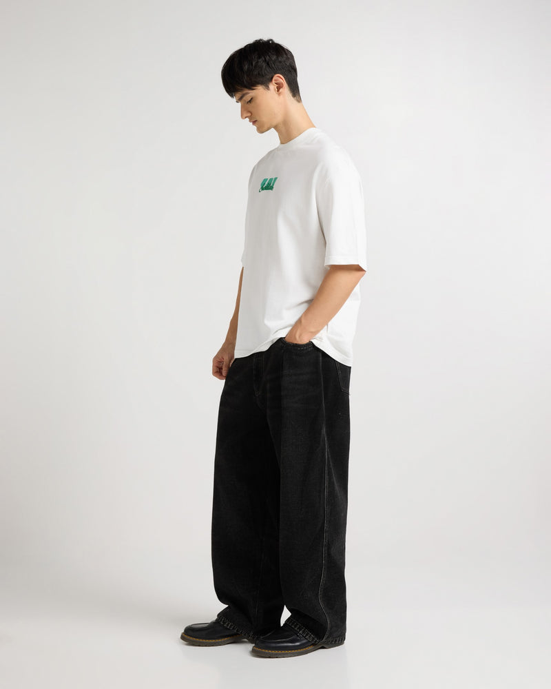 Premium White - Solitude Oversized T-Shirt Lifestyle view | Weezy