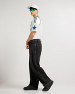 Midnight Wash Wide Leg Jeans Side view | Weezy