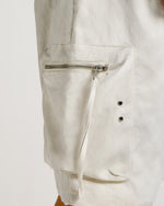 White Melange Utility Cargo Shorts Flat lay | Weezy