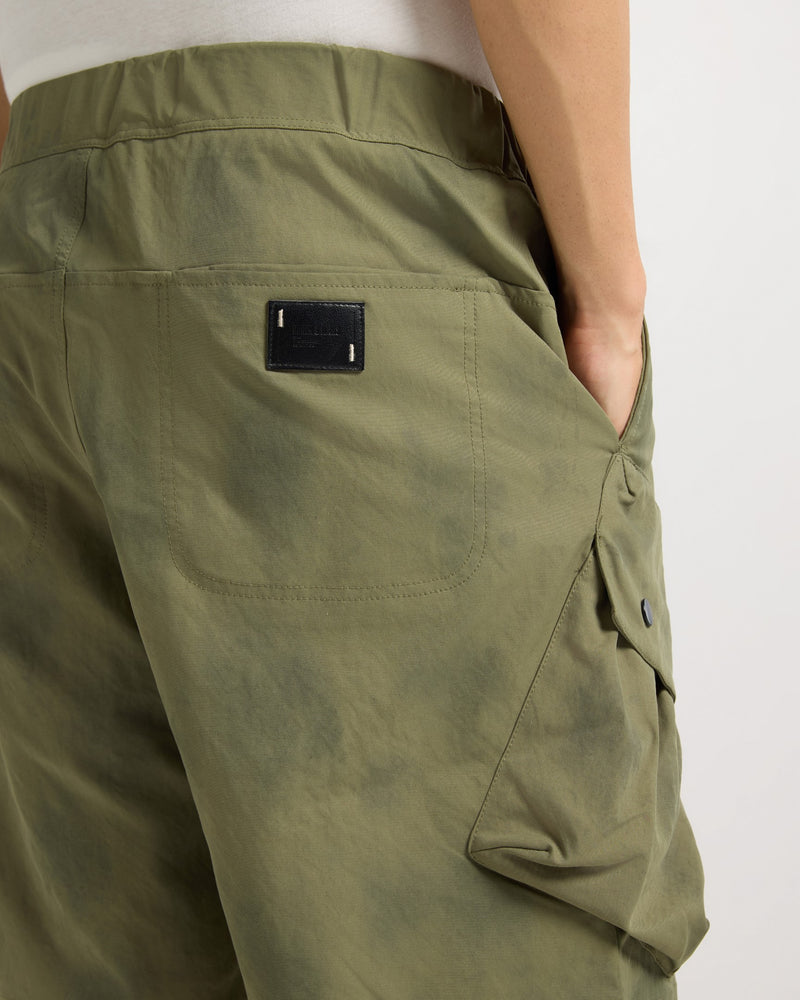Olive Green Utility Cargo Shorts Model view | Weezy