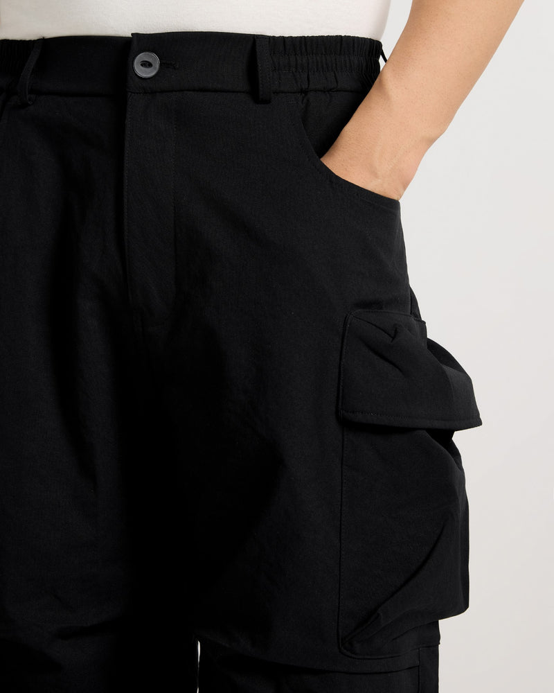 Black Wide Leg Utility Cargo Lifestyle view | Weezy