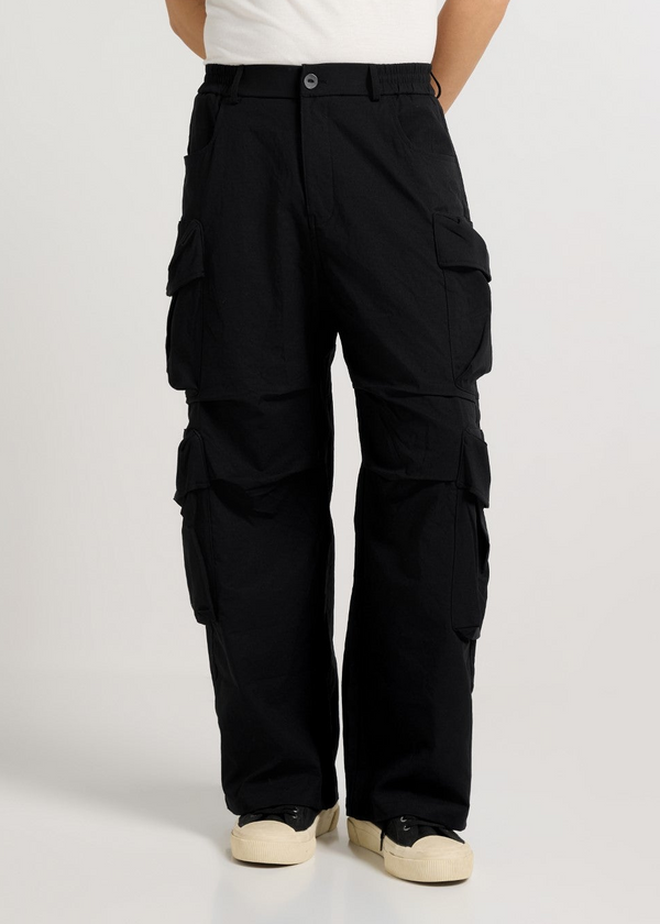 Black Multi Pocket Utility Cargo