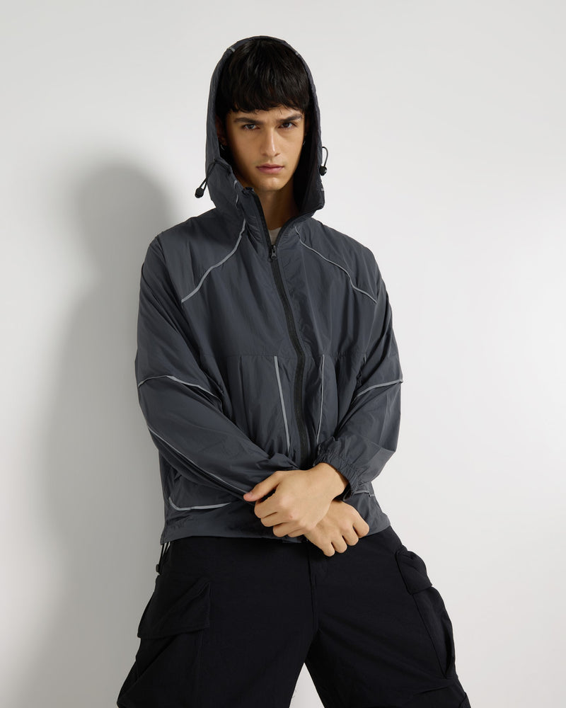 Graphite Shadow UV Protection Jacket Back view | Weezy