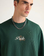 Premium Emerald Green Pride Devil Oversized T-shirt Detail view | Weezy
