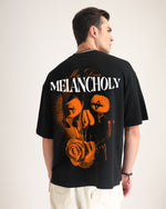 Premium Jet Black Melancholy Oversized T-shirt Lifestyle view | Weezy