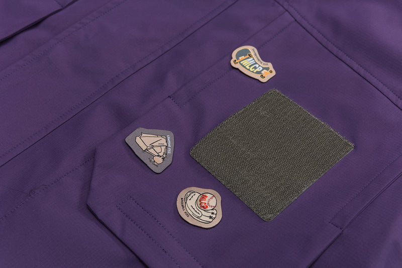 Purple Hooded Cargo Jacket View 11 | Weezy