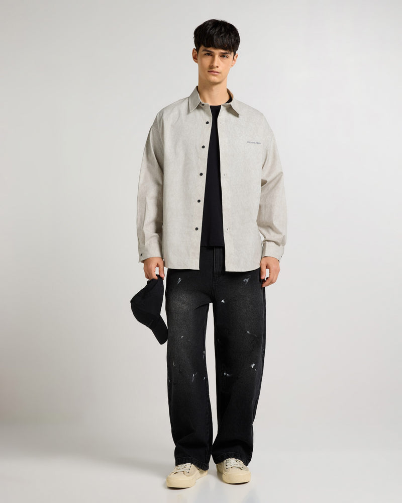 Relaxed Button Up White Shirt Back view | Weezy