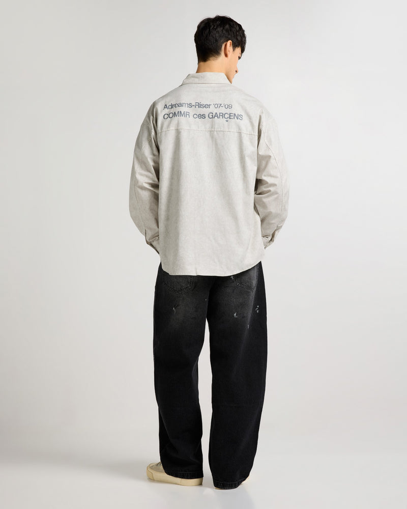 Relaxed Button Up White Shirt Side view | Weezy