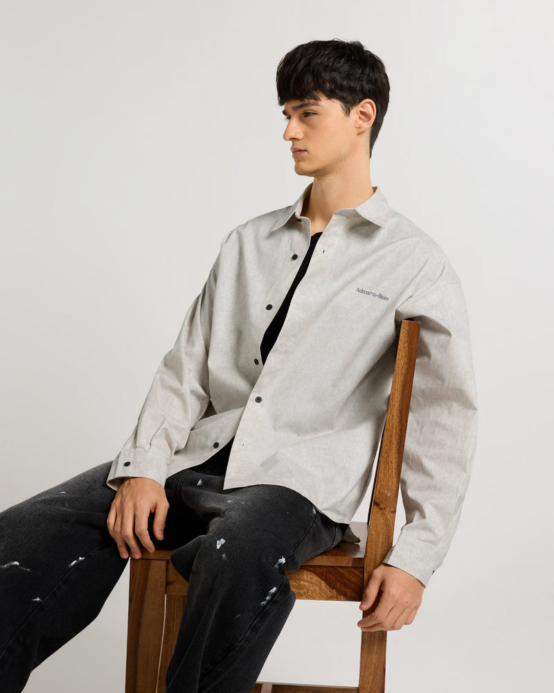 Relaxed Button Up White Shirt Front view | Weezy