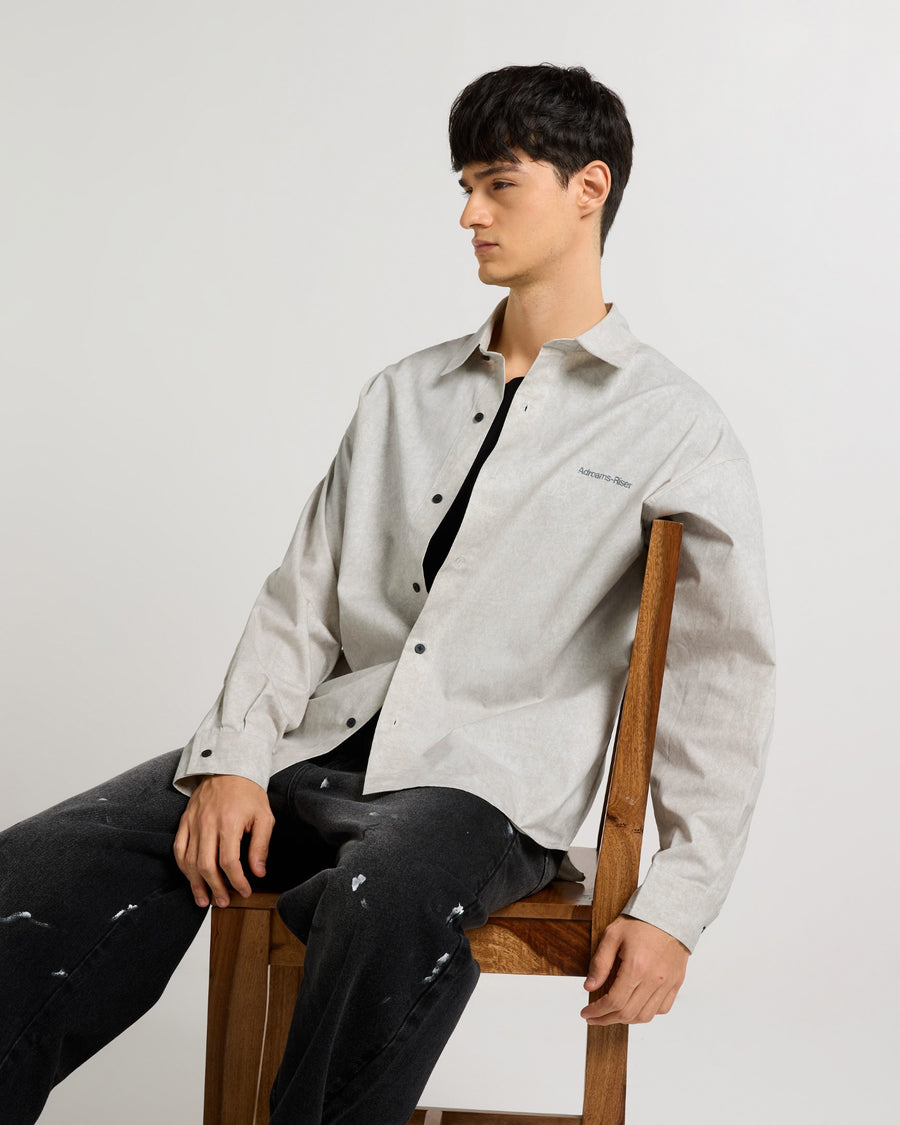 Relaxed Button Up White Shirt Front view | Weezy