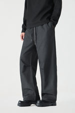 Jet Black Barrel Pants Model view | Weezy