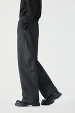 Jet Black Barrel Pants Close-up | Weezy