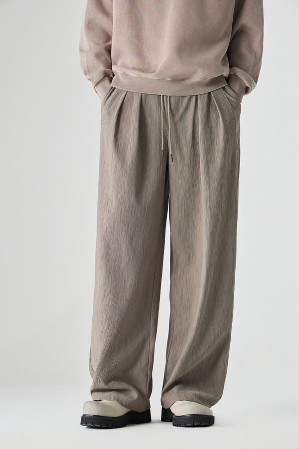Beige Column Pants