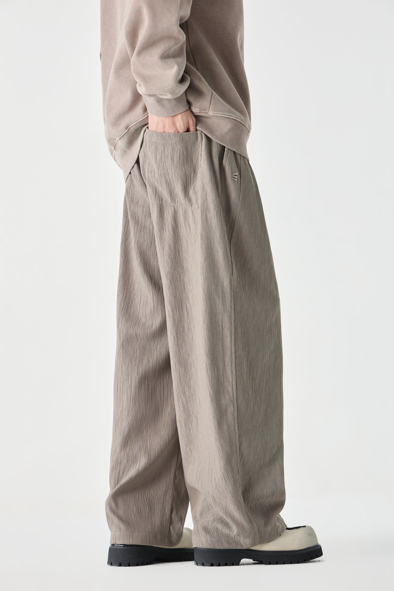 Beige Column Trousers Back view | Weezy