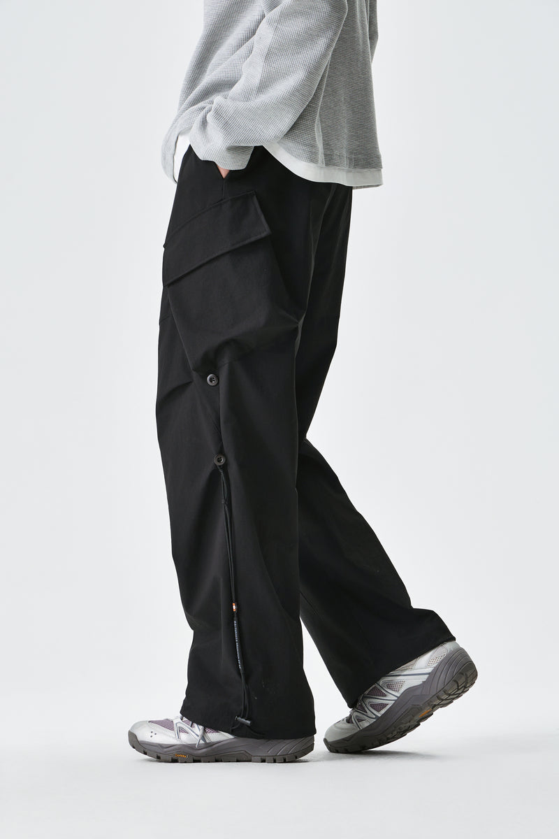 Black Urban Drifter Utility Cargo Pants Front view | Weezy