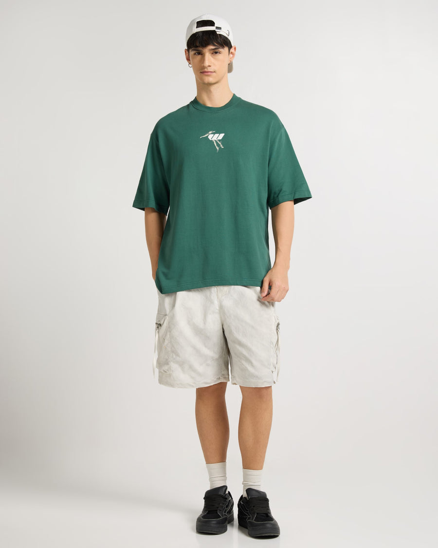 Premium Emerald Green Its Okay Oversized T-shirt Lifestyle view | Weezy