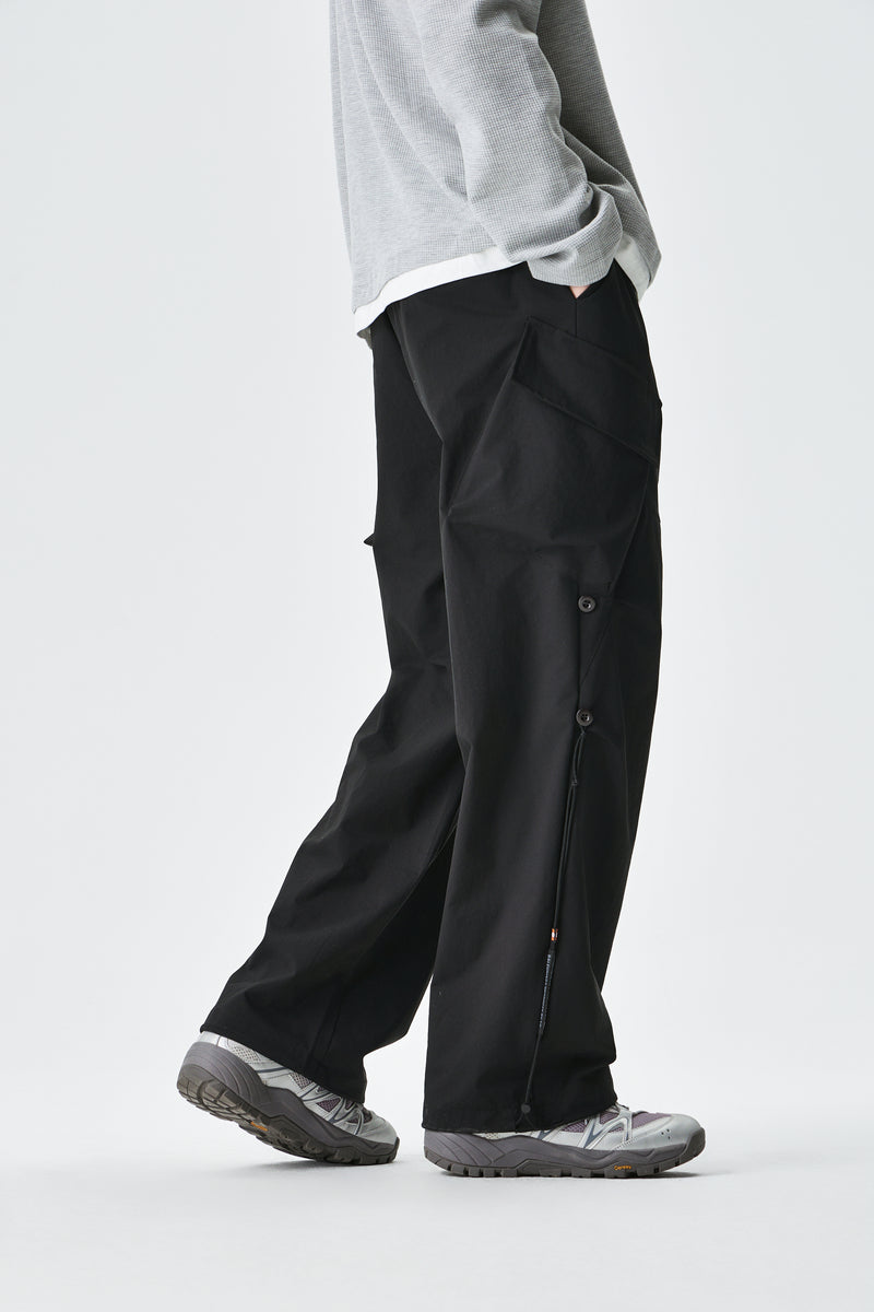 Black Urban Drifter Utility Cargo Pants Back view | Weezy