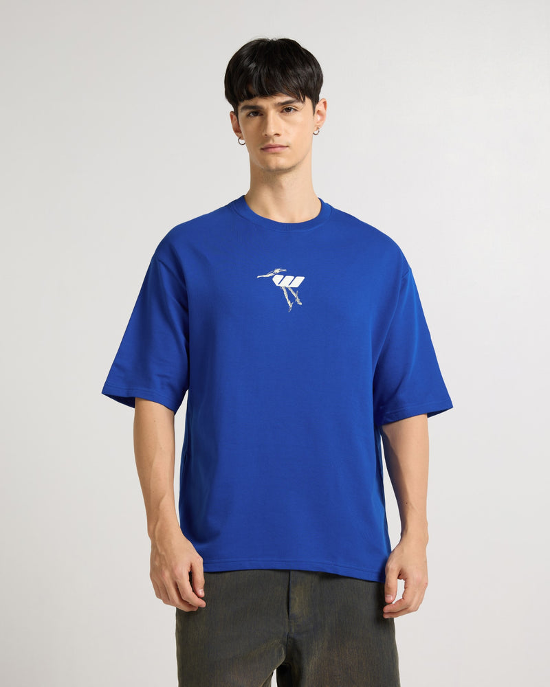 Premium Royal Blue Its Okay Oversized T-shirt Back view | Weezy