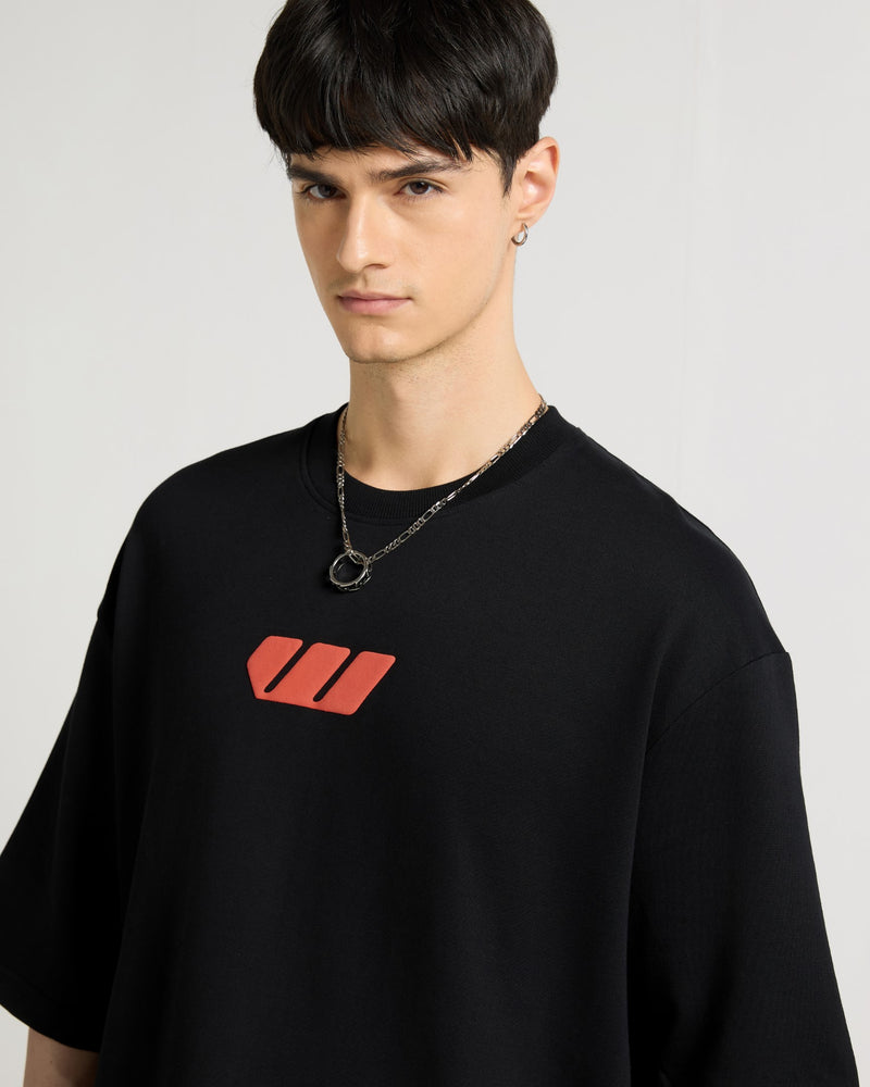 Premium Jet Black - Cold Blooded Oversized T-Shirt Lifestyle view | Weezy