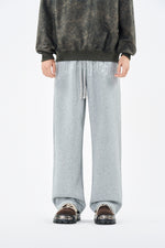 Embroidered Grey Sweatpants Back view | Weezy