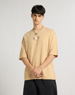 Premium Beige - Nocturnal Oversized T-Shirt Side view | Weezy