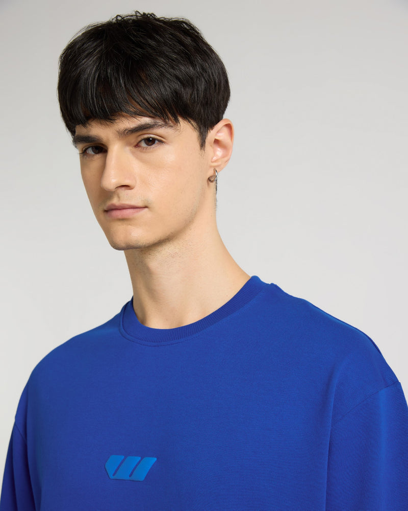 Premium Royal Blue Glocktalk Oversized T-shirt Detail view | Weezy
