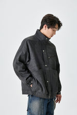 Relaxed Fit Dark Grey Jacket Flat lay | Weezy