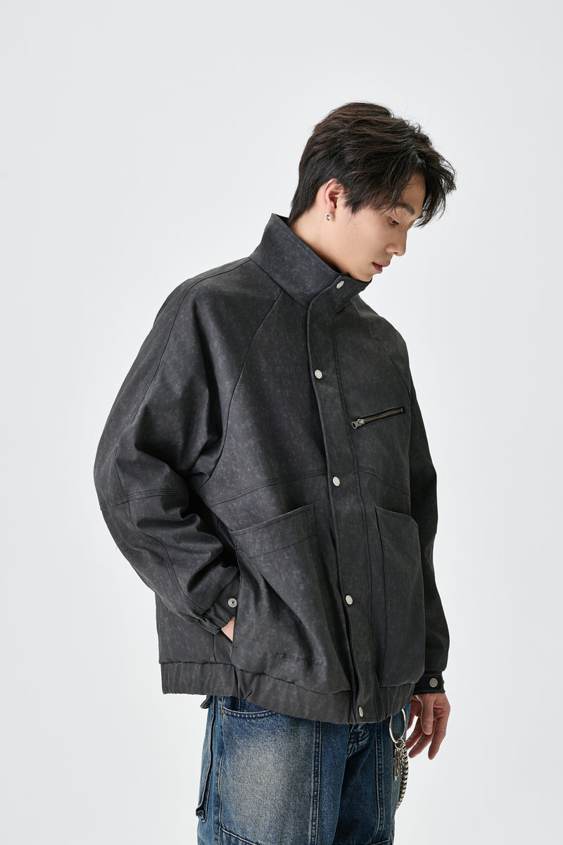 Relaxed Fit Dark Grey Jacket Flat lay | Weezy