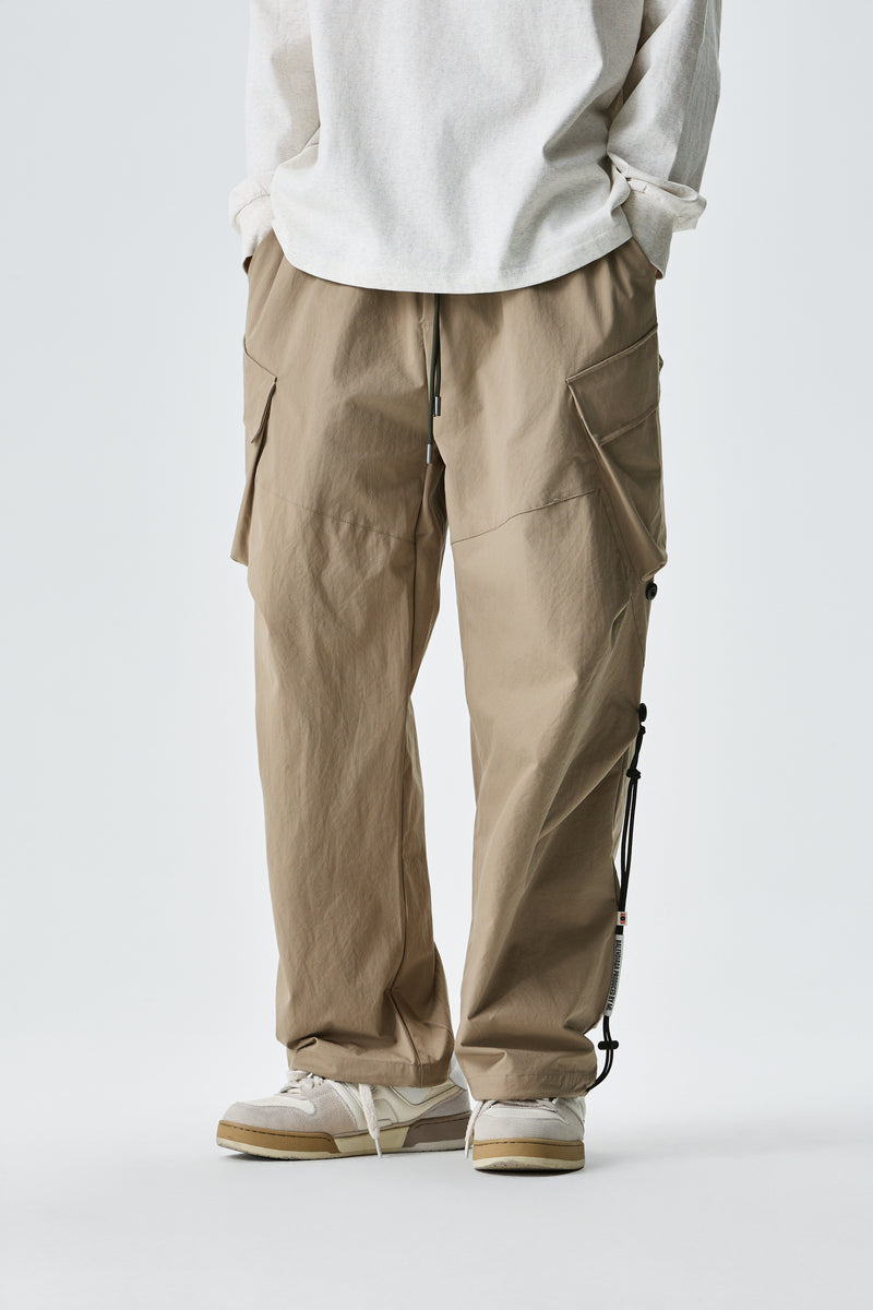 Beige Urban Drifter Utiliity Cargo Pants Detail view | Weezy