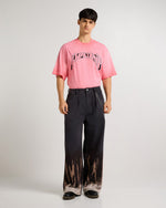 Bleach Effect Premium Wide Leg Jeans Side view | Weezy