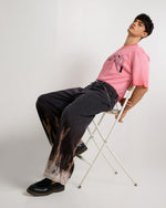 Bleach Effect Premium Wide Leg Jeans Front view | Weezy