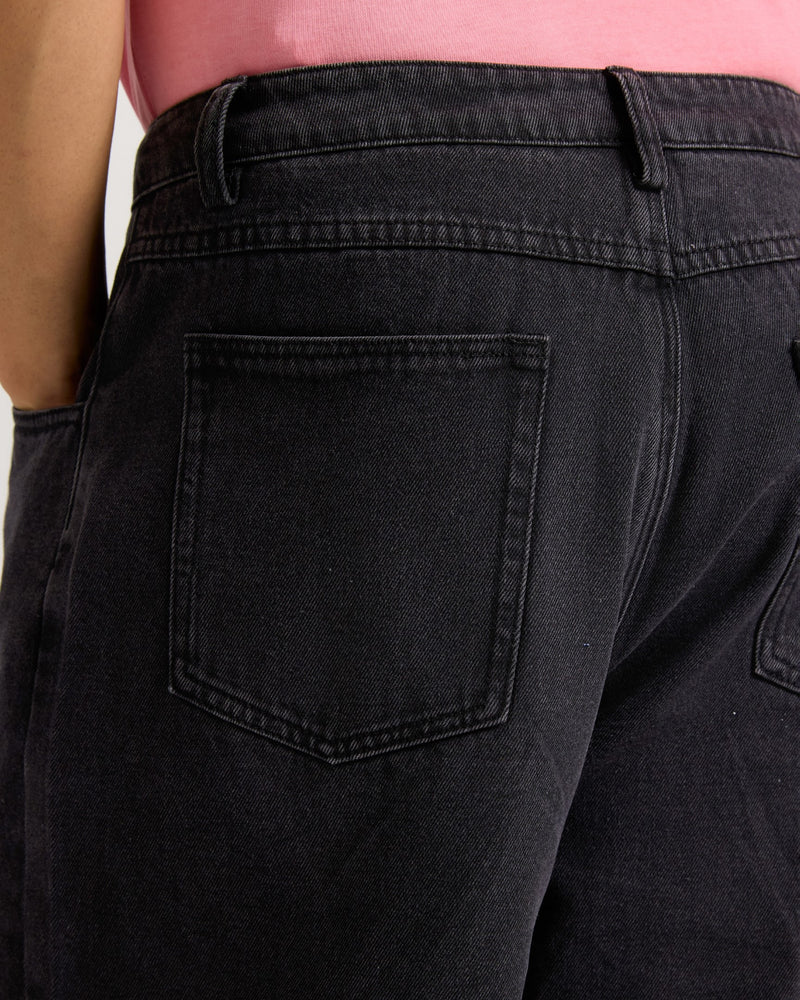 Bleach Effect Premium Wide Leg Jeans Model view | Weezy