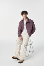 Mulberry Monolith Overshirt Side view | Weezy