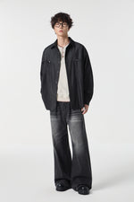 Noir-Wash Paneled Shirt View 10 | Weezy