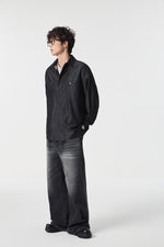 Noir-Wash Paneled Shirt Detail view | Weezy