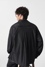 Noir-Wash Paneled Shirt Model view | Weezy