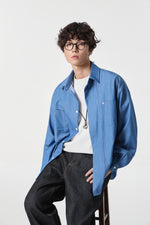 Ocean-Wash Paneled Shirt Close-up | Weezy