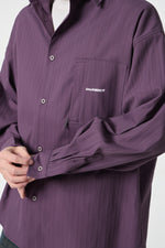 Plump Pinstripe Overshirt Detail view | Weezy