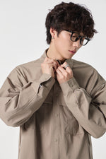 Beige Clean Field Overshirt Back view | Weezy
