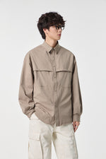Beige Clean Field Overshirt Side view | Weezy