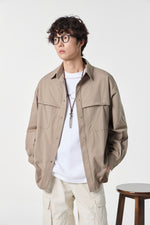 Beige Clean Field Overshirt Flat lay | Weezy