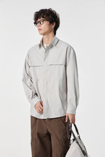 White Nomad Utility Shirt Close-up | Weezy
