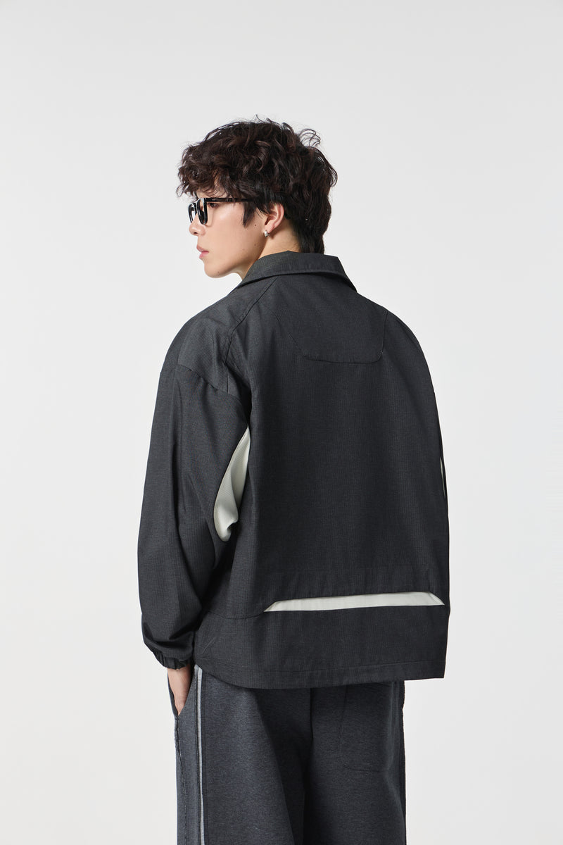Black Modern Workwear Bomber Model view | Weezy
