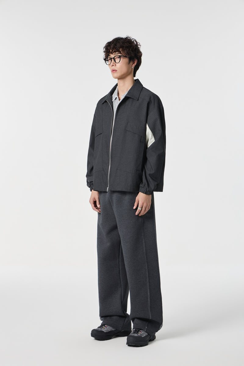 Black Modern Workwear Bomber View 12 | Weezy