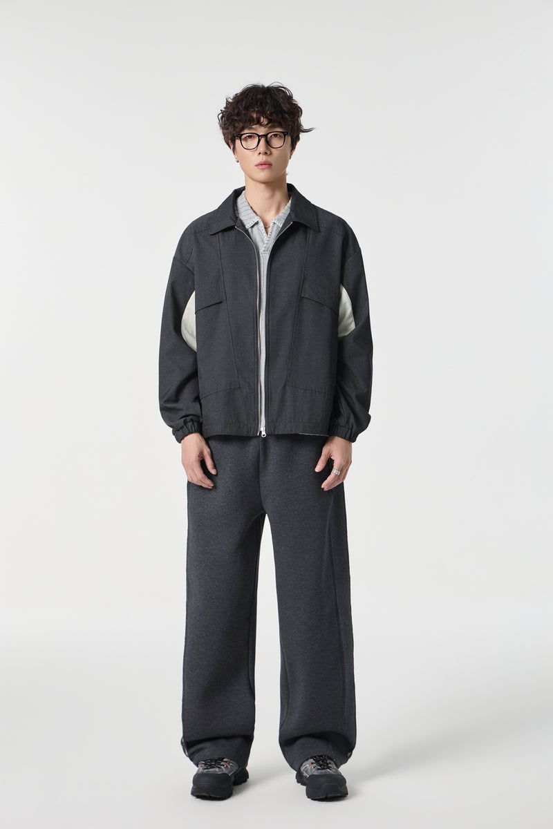 Black Modern Workwear Bomber Flat lay | Weezy