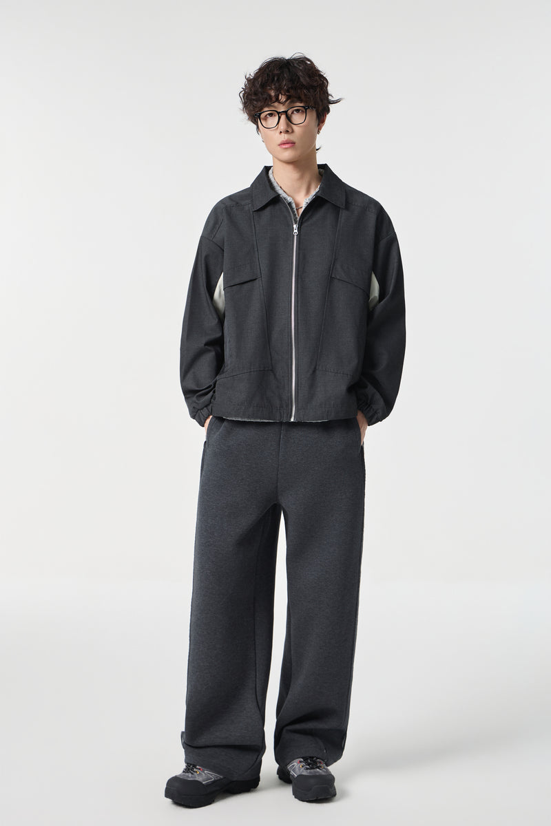 Black Modern Workwear Bomber View 9 | Weezy