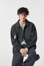 Black Modern Workwear Bomber Back view | Weezy