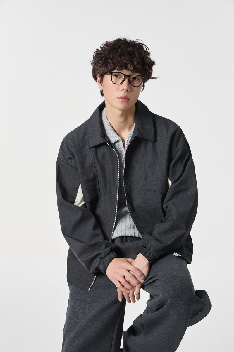Black Modern Workwear Bomber Back view | Weezy